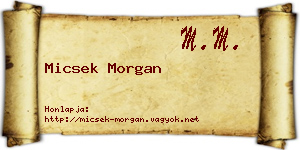 Micsek Morgan névjegykártya